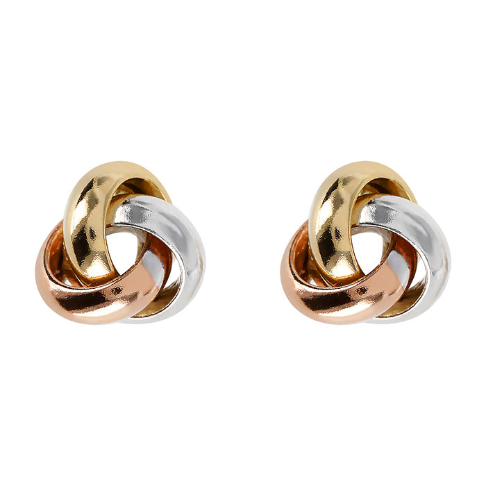 Tri Coloured Double Knot Earrings