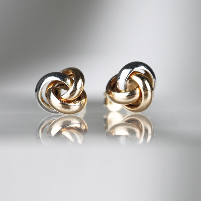 Tri Coloured Double Knot Earrings