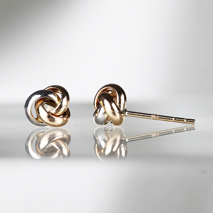 Tri Coloured Double Knot Earrings