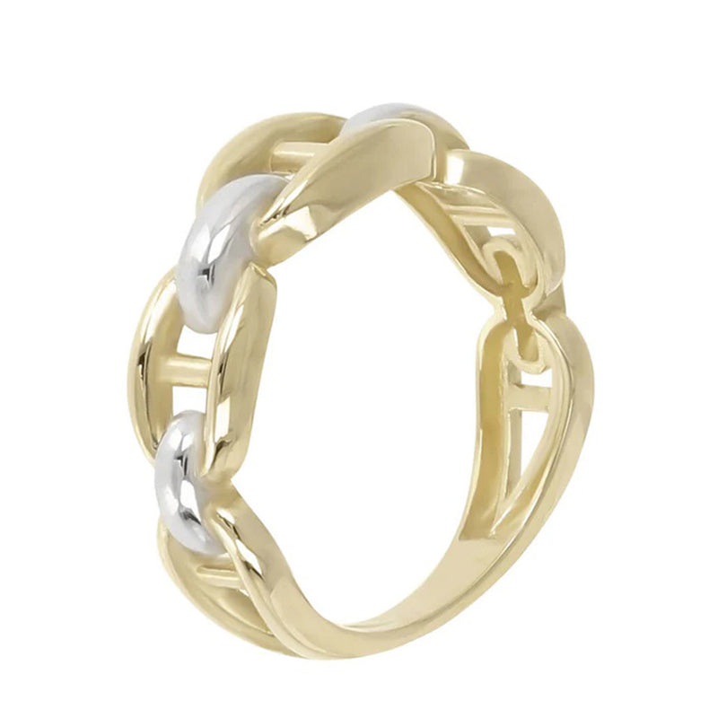 Two Tone Marine Link Ring