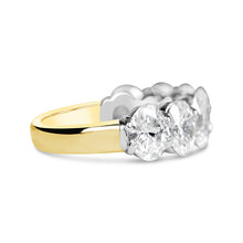 Load image into Gallery viewer, Rocks 6 Stone Oval Eternity Ring