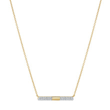Load image into Gallery viewer, White Stone Set Bar Necklace