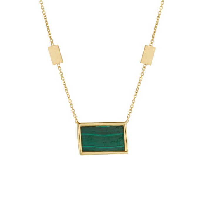 Rectangular Malachite Necklace