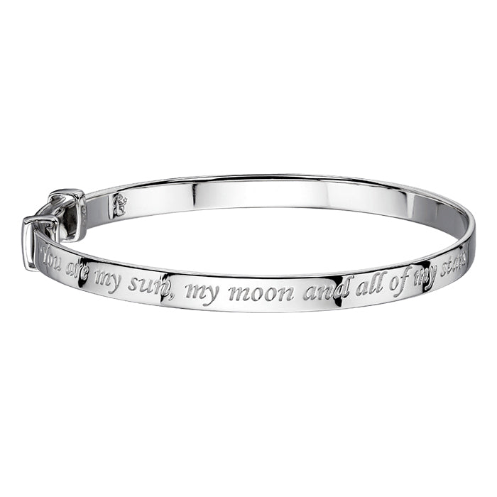 Luna Sun and Moon Christening Bangle