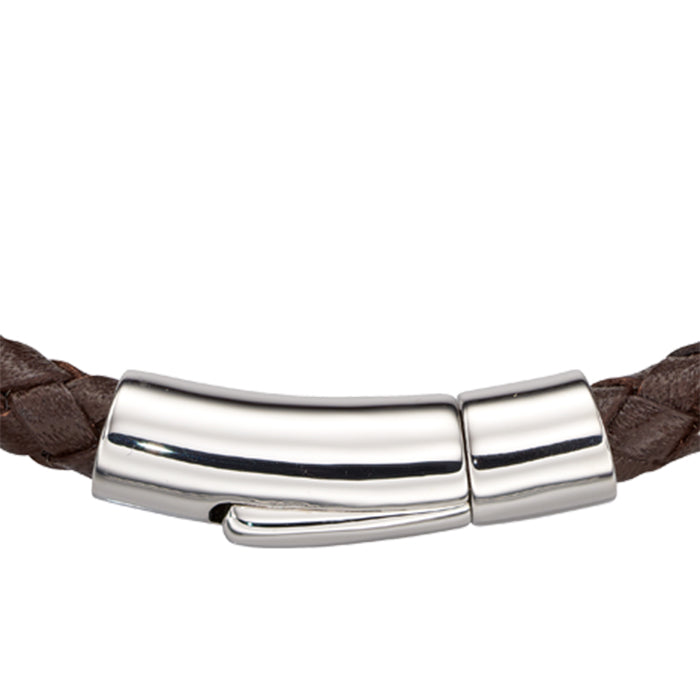 Dan Brown Leather Braided Bracelet