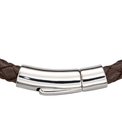 Dan Brown Leather Braided Bracelet