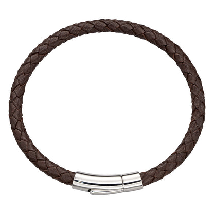 Dan Brown Leather Braided Bracelet