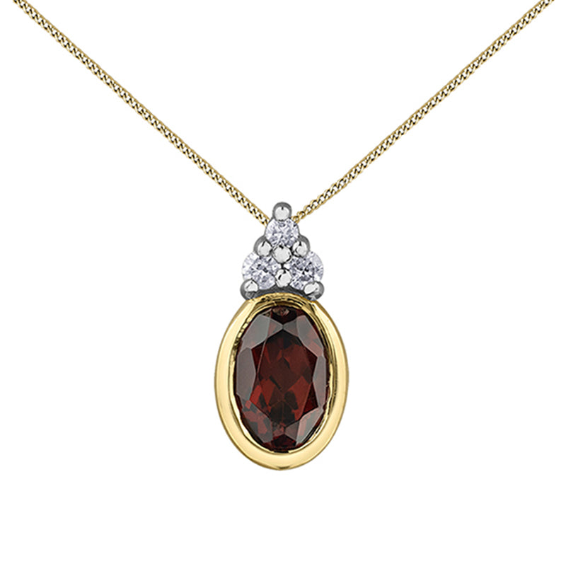 Garnet &amp; Diamond Pendant