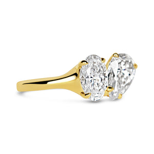 Rocks Toi et Moi Engagement Ring 2.14ct - Laboratory Grown Diamonds
