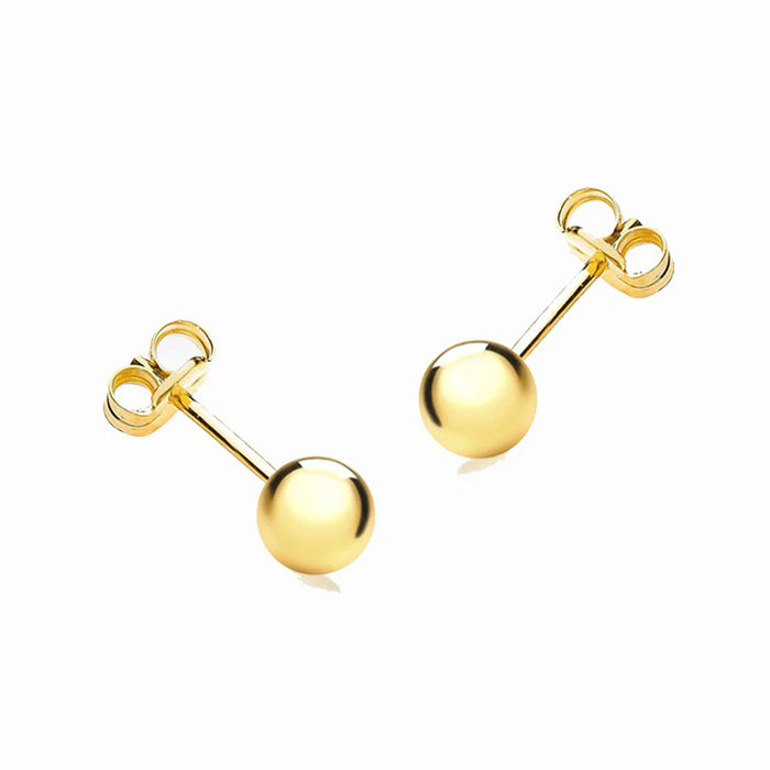 Rocks Ball Stud Earrings - 6mm