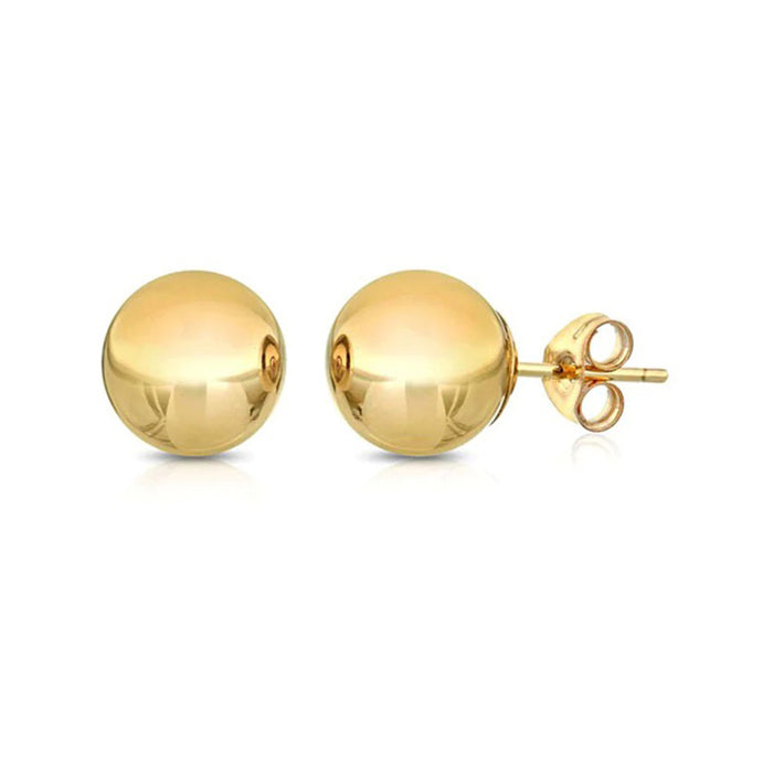 Rocks Ball Stud Earrings - 6mm