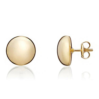 Button Stud Earrings  8mm