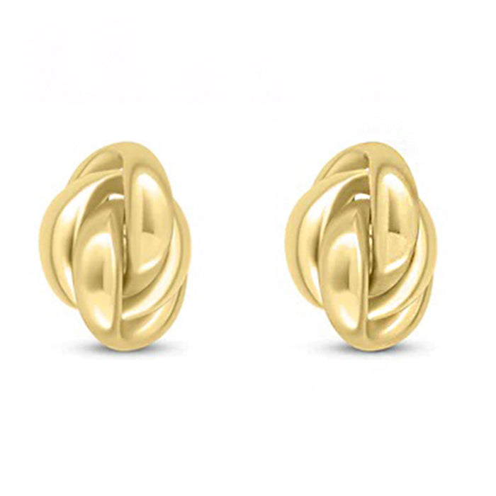 Oval Knot Stud Earrings  13.5mm