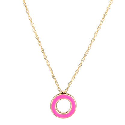 Rocks Neon Pink Circle pendant