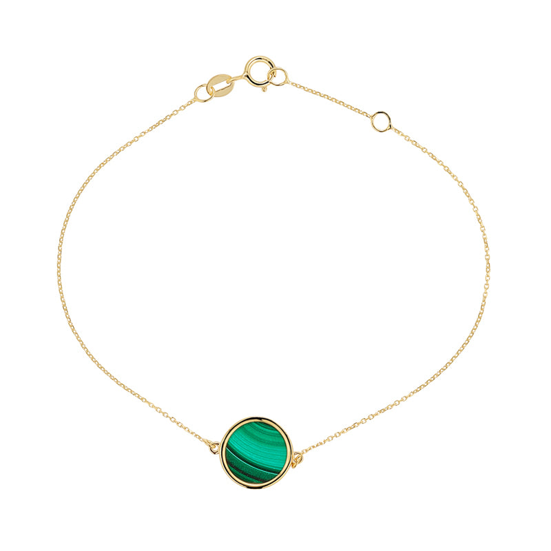 Malachite Disc Bracelet