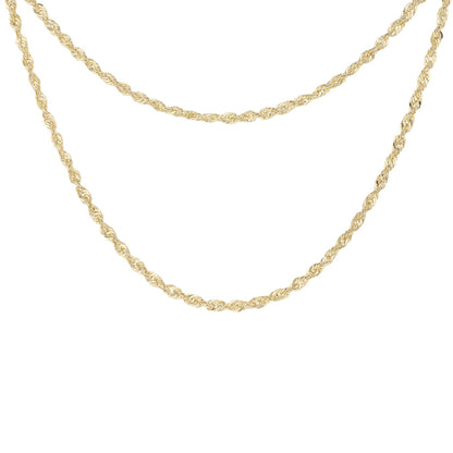 Double Rope &amp; Trace Chain Necklace