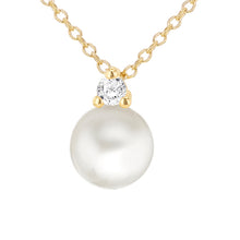 Load image into Gallery viewer, Rocks Pearl &amp; White Stone Drop Necklace