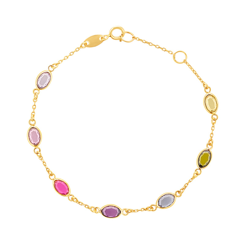 Multi Coloured Stone Bracelet