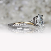 Load image into Gallery viewer, Oval Solitaire Twist Engagement Ring 1.60ct - Laboratory Grown Diamond