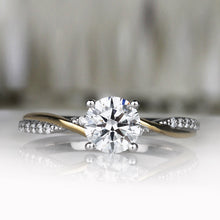 Load image into Gallery viewer, Round Brilliant Solitaire Twist Engagement Ring 1.11ct - Laboratory Grown Diamond