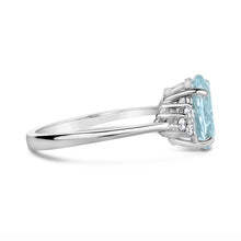 Load image into Gallery viewer, Oval Aquamarine &amp; Diamond RIng