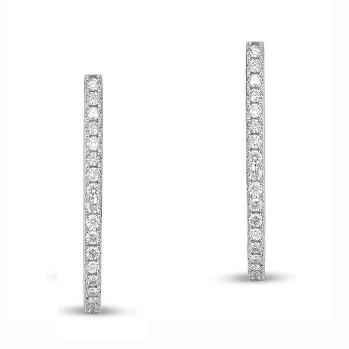 Rocks Diamond Horseshoe Hoop Earrings