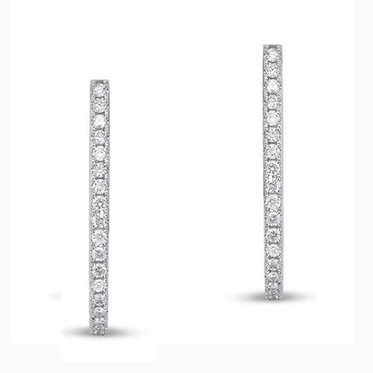 Rocks Diamond Horseshoe Hoop Earrings