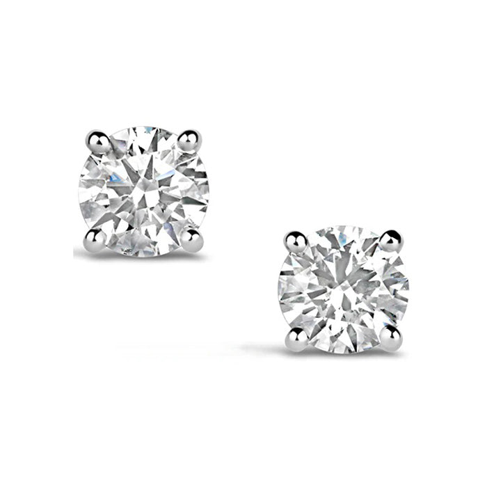 Rocks Diamond Solitaire 'Martini' Stud Earrings - 0.83ct