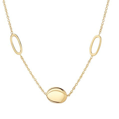 Open &amp; Closed Oval Chain Link Necklace