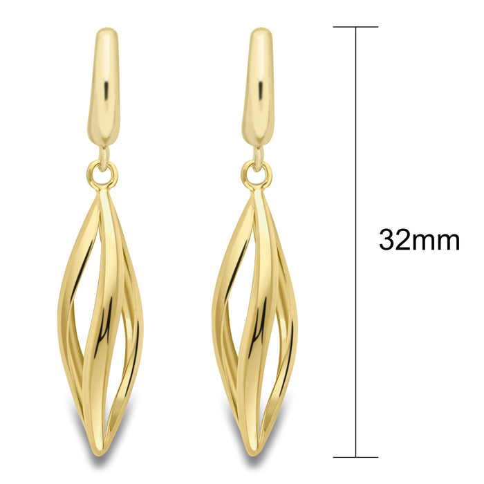 Twisted Marquise Drop Earrings