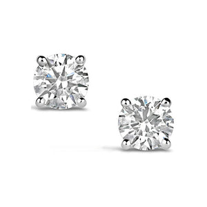 Rocks Diamond Solitaire 'Martini' Stud Earrings - 0.78ct
