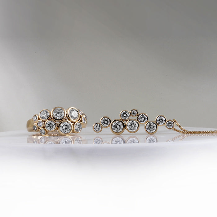 Bezel Set Diamond Necklace