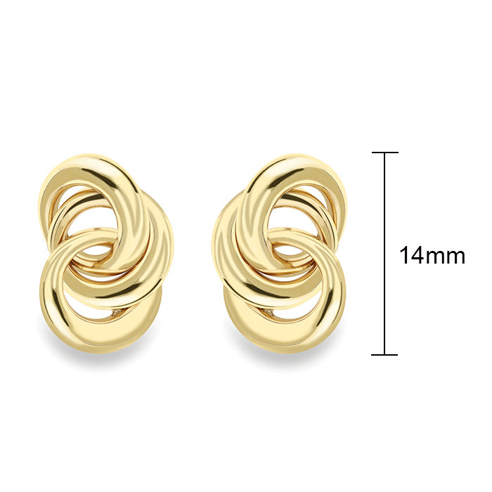 Interlocking Circle Stud Earrings