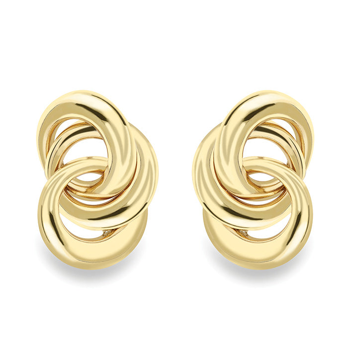 Interlocking Circle Stud Earrings