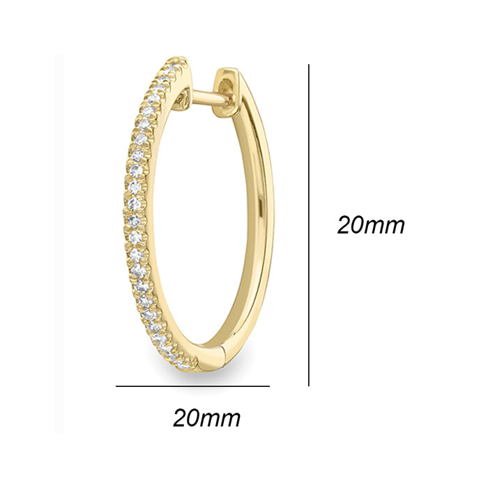 Rocks Diamond Hoop Earrings