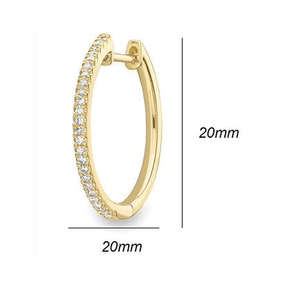 Rocks Diamond Hoop Earrings