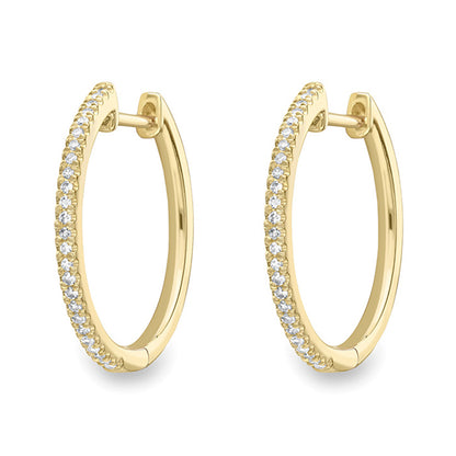 Rocks Diamond Hoop Earrings