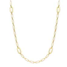 Load image into Gallery viewer, Rocks Big &amp; Small Oval Chain Link Necklace