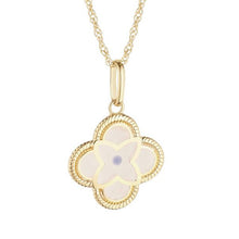 Load image into Gallery viewer, Nano Blue Sapphire Clover Pendant