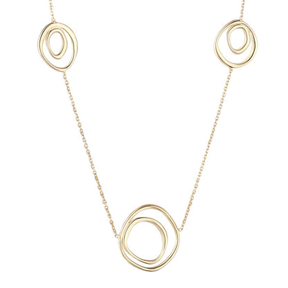 Spiral Circle Chain Necklace