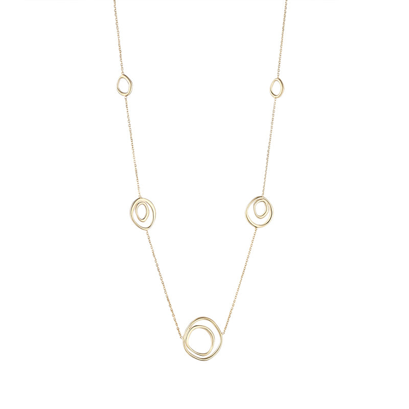 Spiral Circle Chain Necklace