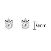 Load image into Gallery viewer, Rocks Rubover Diamond Solitaire Stud Earrings