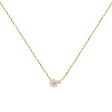 Load image into Gallery viewer, Rocks Double Diamond Solitaire Necklace
