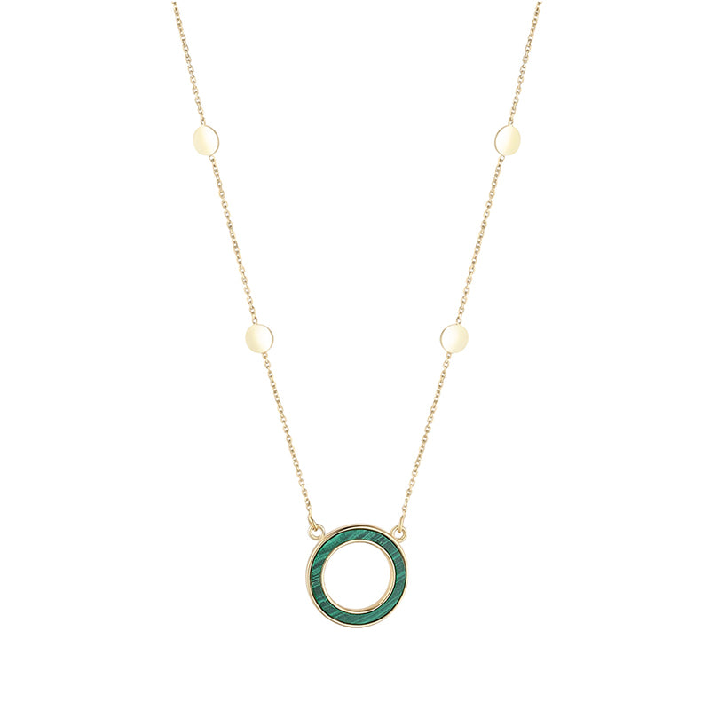 Malachite Open Circle Necklace