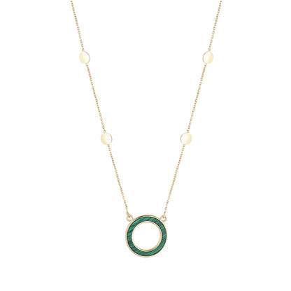 Malachite Open Circle Necklace