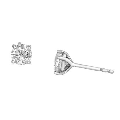 Diamond Solitaire Stud Earrings - 0.20ct