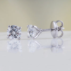 Rocks Diamond Solitaire 'Martini' Stud Earrings - 1.00ct