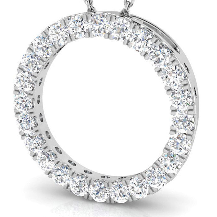 Rocks Diamond Circle Pendant - 0.75ct