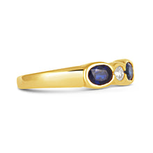 Load image into Gallery viewer, Sapphire &amp; Diamond Five Stone Ring