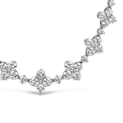 Rocks Diamond Floral Necklace